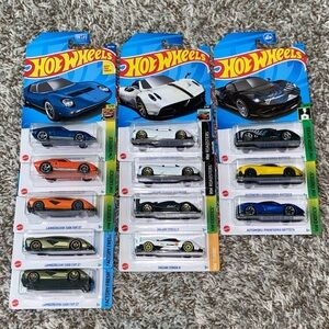 HOT WHEELS Italian Diecast Exotic Car Lot Of 12ea Lamborghini Pagani